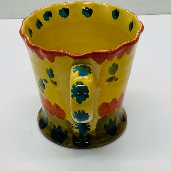 Neiman Marcus Pottery Oversized Mug/Coffee Cup Floral Made Italy French Country - Picture 4 of 11